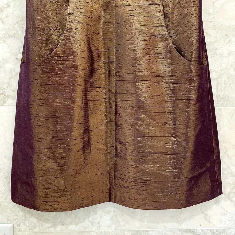 VERA WANG LAVENDER LABEL {8} Dress Metallic Crystals Beading - Picture 9 of 13